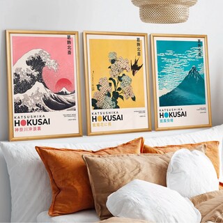Foto 1 | Cuadro Arte Japones Hokusai La Gran Ola Con Marco Madera