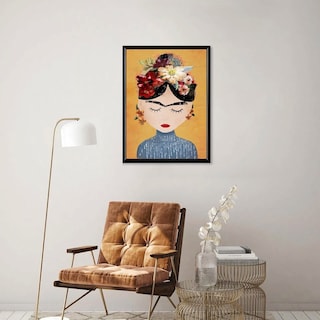 Foto 2 | Cuadro Frida Kahlo Modernos Colorido Con Marco Madera