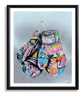 Foto 1 | Cuadro Decorativo Guantes De Box Grafiti Oficina Gimnasio