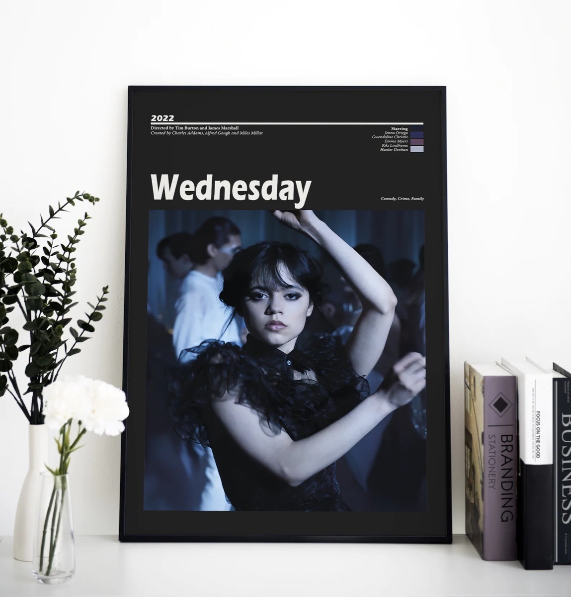Foto 2 pulgar | Merlina Wednesday Addams Baile Dancing Poster Cuadro Madera