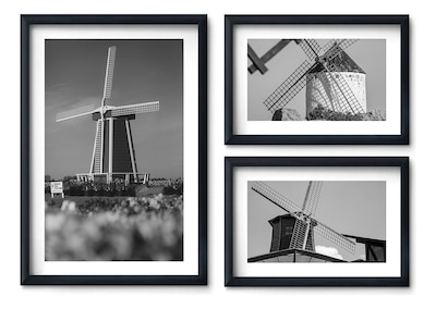 Foto 2 | Cuadros Molinos Holanda Minimalista Elegante Blanco Y Negro