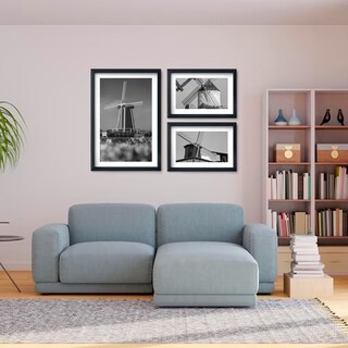 Foto 3 | Cuadros Molinos Holanda Minimalista Elegante Blanco Y Negro