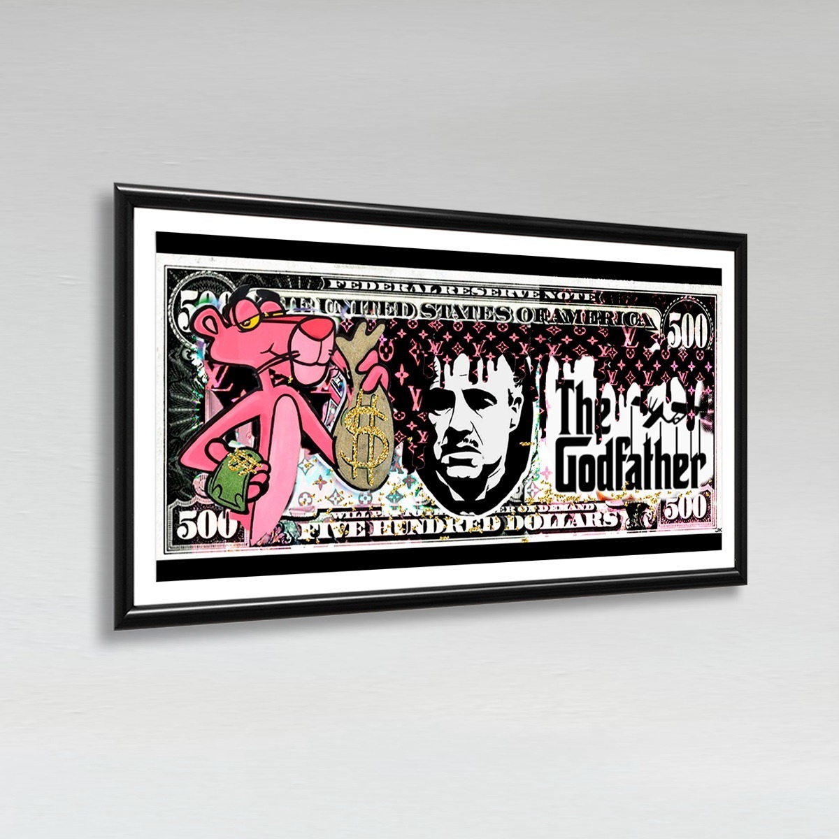 Foto 4 pulgar | Cuadro Decorativo Dólar El Padrino Grafiti Oficina Recamara
