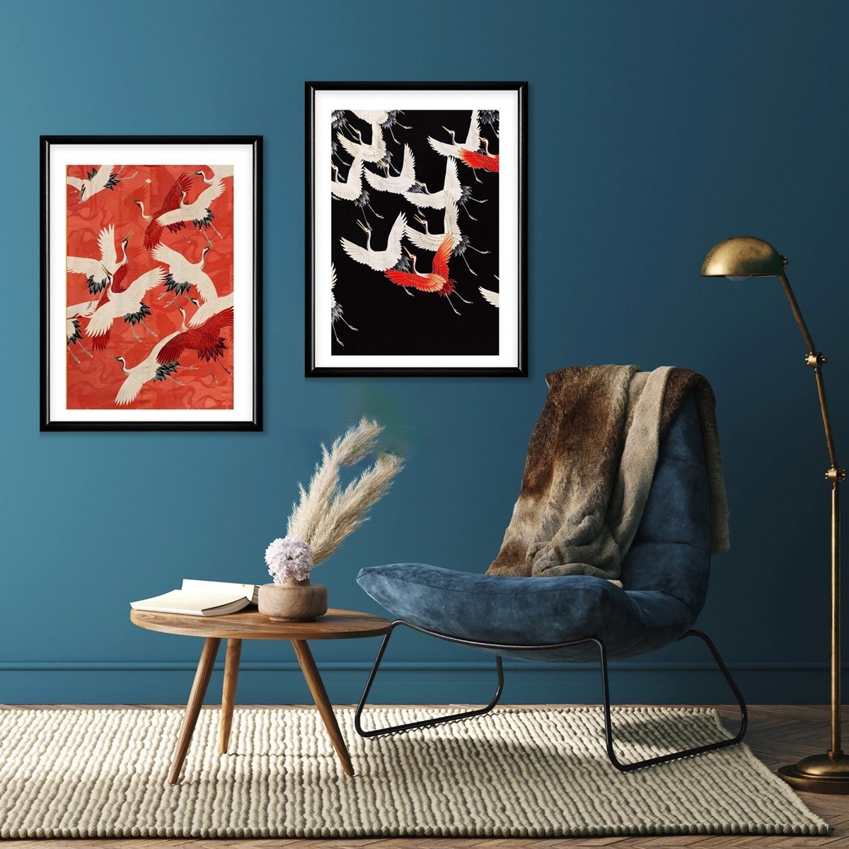 Foto 4 pulgar | Set Cuadros Con Marco Negro Arte Japón Kimono Decorativo Hd