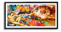 Cuadro Decorativo La Creación De Adán Grafiti Elegante Sala