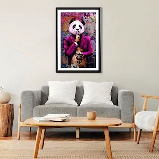 Foto 3 | Cuadro Decorativo Panda Grafiti Dólar Moderno Sala Recamara