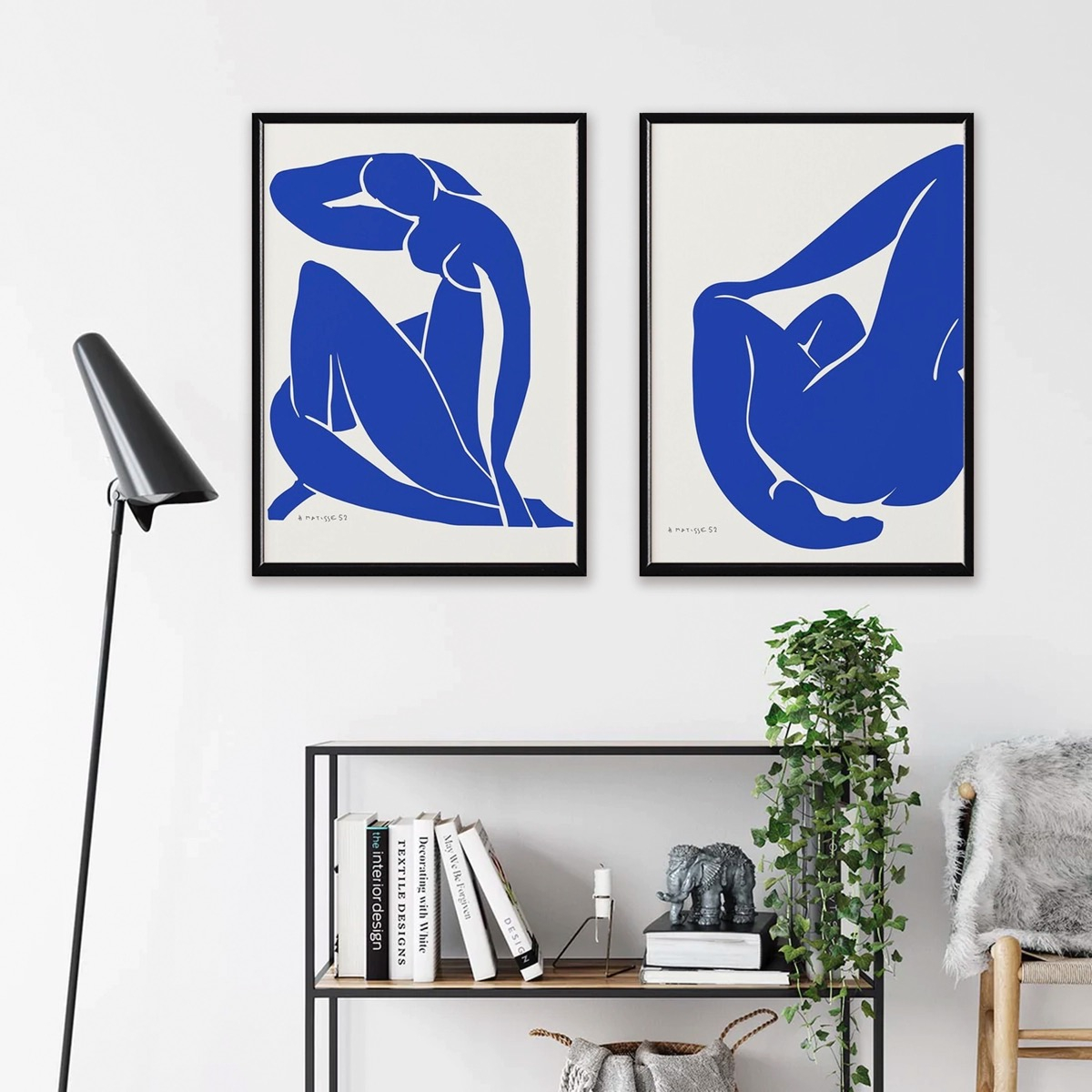 Foto 2 | Set 2 Cuadros Matisse Desnudo Azul  Con Marcos De Madera