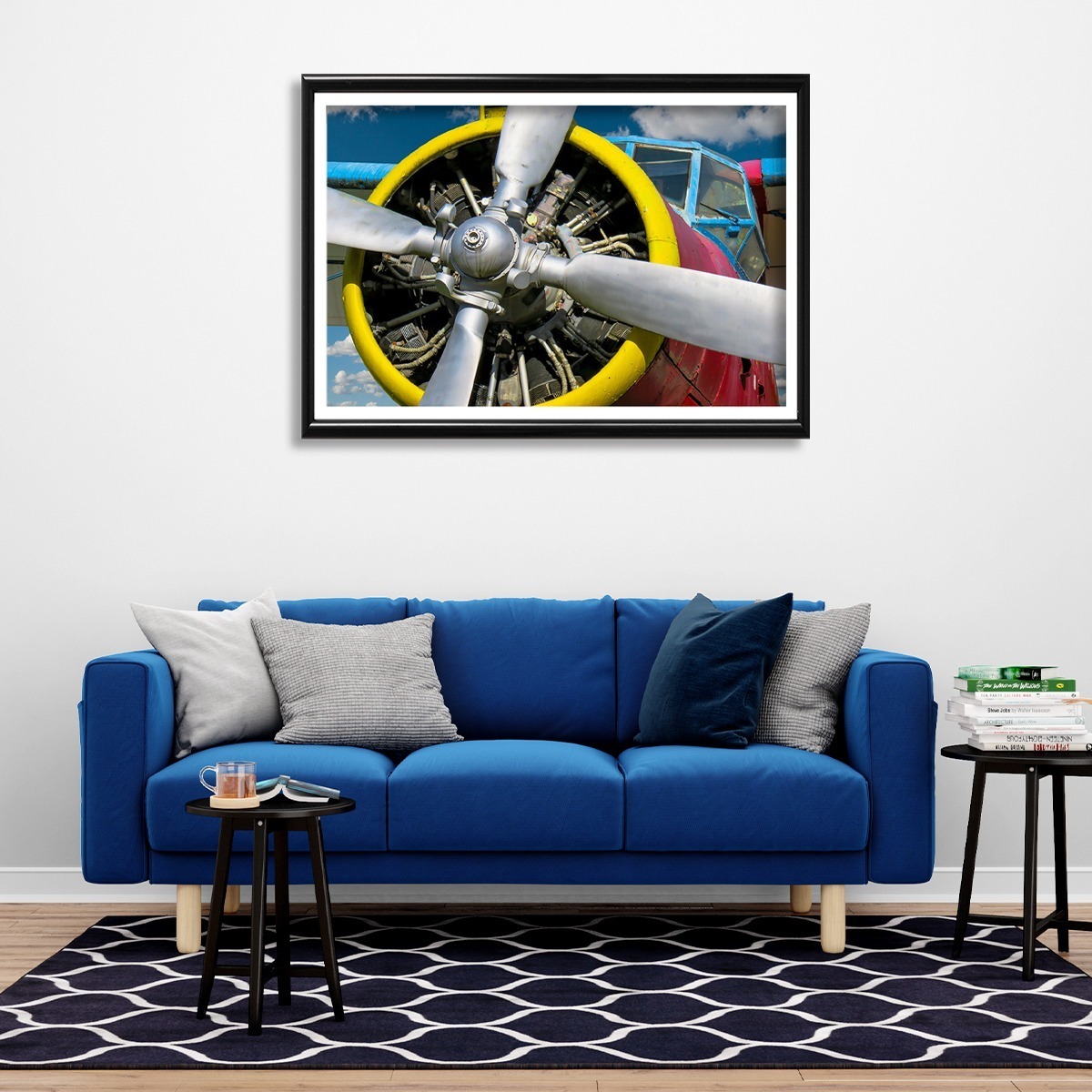 Foto 2 | Cuadro Decorativo Hélice Avión Con Marco Negro Moderno
