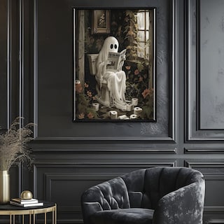Foto 3 | Decoración Halloween Cuadros Fantasmas Con Marco De Madera
