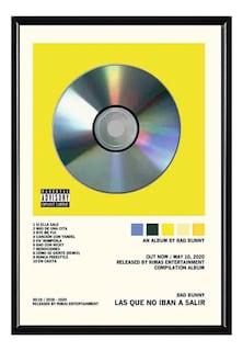 Foto 3 | Bad Bunny Álbum Music Tracklist Cuadro Con Marco Madera