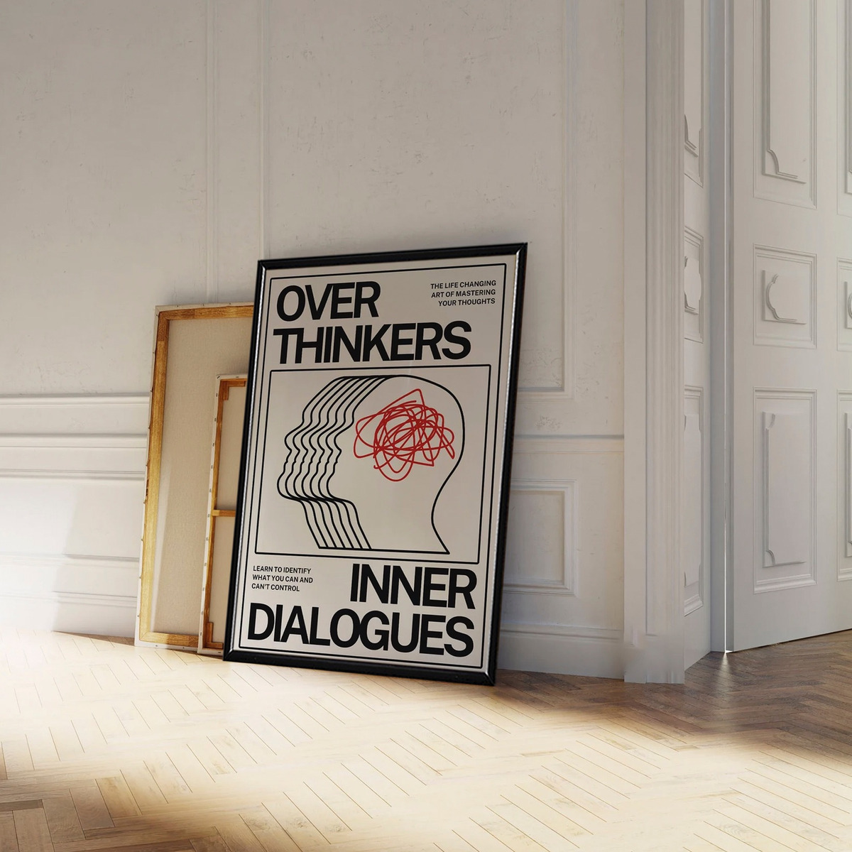 Foto 2 | Cuadros Aesthetic Retro Salud Mental Over Thinkers 40x60 Cm