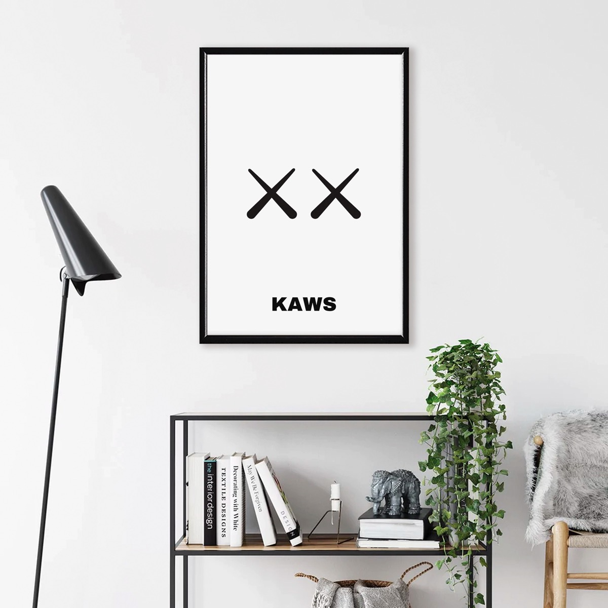 Foto 4 pulgar | Set 3 Cuadros Kaws Arte Minimalista Hypebeast Marcos Madera