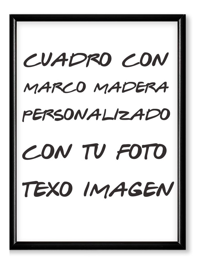 Foto 2 | Cuadro Con Marco Madera Con Tu Foto Personalizado Laminado