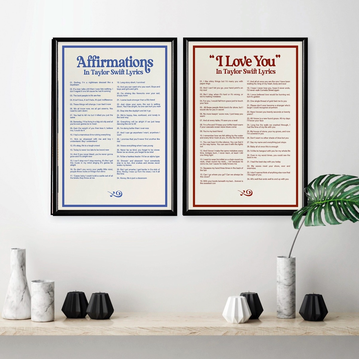 Set 2 Cuadros Taylor Swift  Decorativos Con Marco Madera