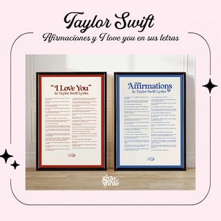 Foto 2 | Set 2 Cuadros Taylor Swift Decorativos Con Marco Madera