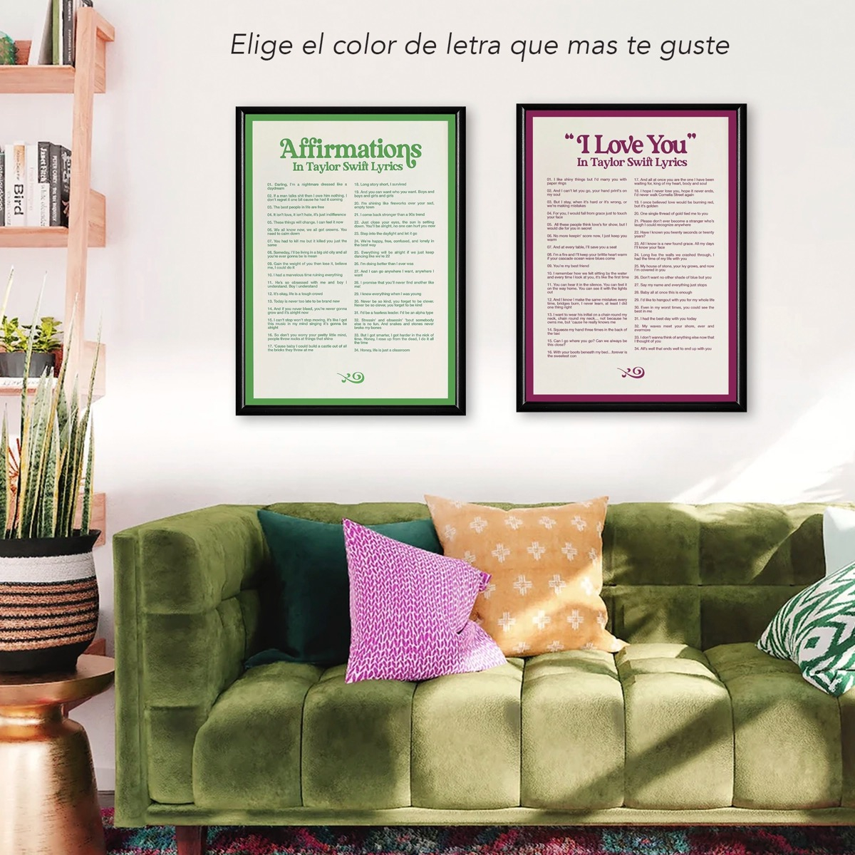 Foto 4 pulgar | Set 2 Cuadros Taylor Swift  Decorativos Con Marco Madera