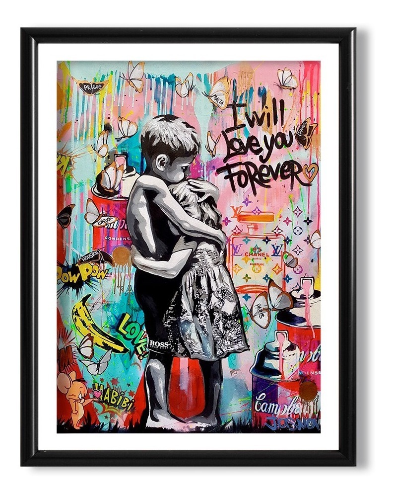 Foto 1 | Cuadro Decorativo Niños Grafiti Moderno Elegante Sala Recama