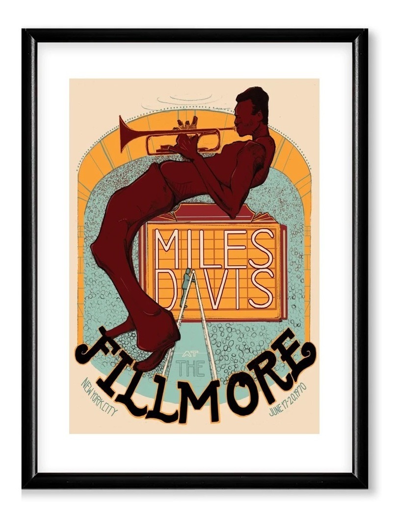 Cuadros Marco Madera Jazz Music Poster Festival Varios Model