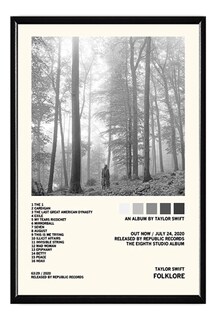 Foto 1 | Taylor Swift Álbum Music Tracklist Cuadro Con Marco Madera