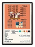 Kanye West Ye Álbum Music Tracklist Cuadro Con Marco Madera