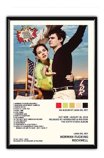 Foto 1 | Lana Del Rey Álbum Music Tracklist Cuadro Con Marco Madera