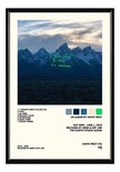 Kanye West Ye Álbum Music Tracklist Cuadro Con Marco Madera