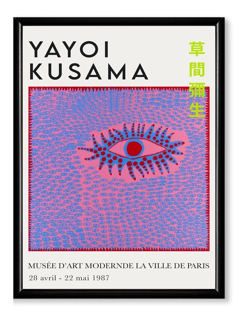 Foto 2 pulgar | Cuadros Yayoi Kusama Arte Abstracto Moderno Japones C/marco Color Eye