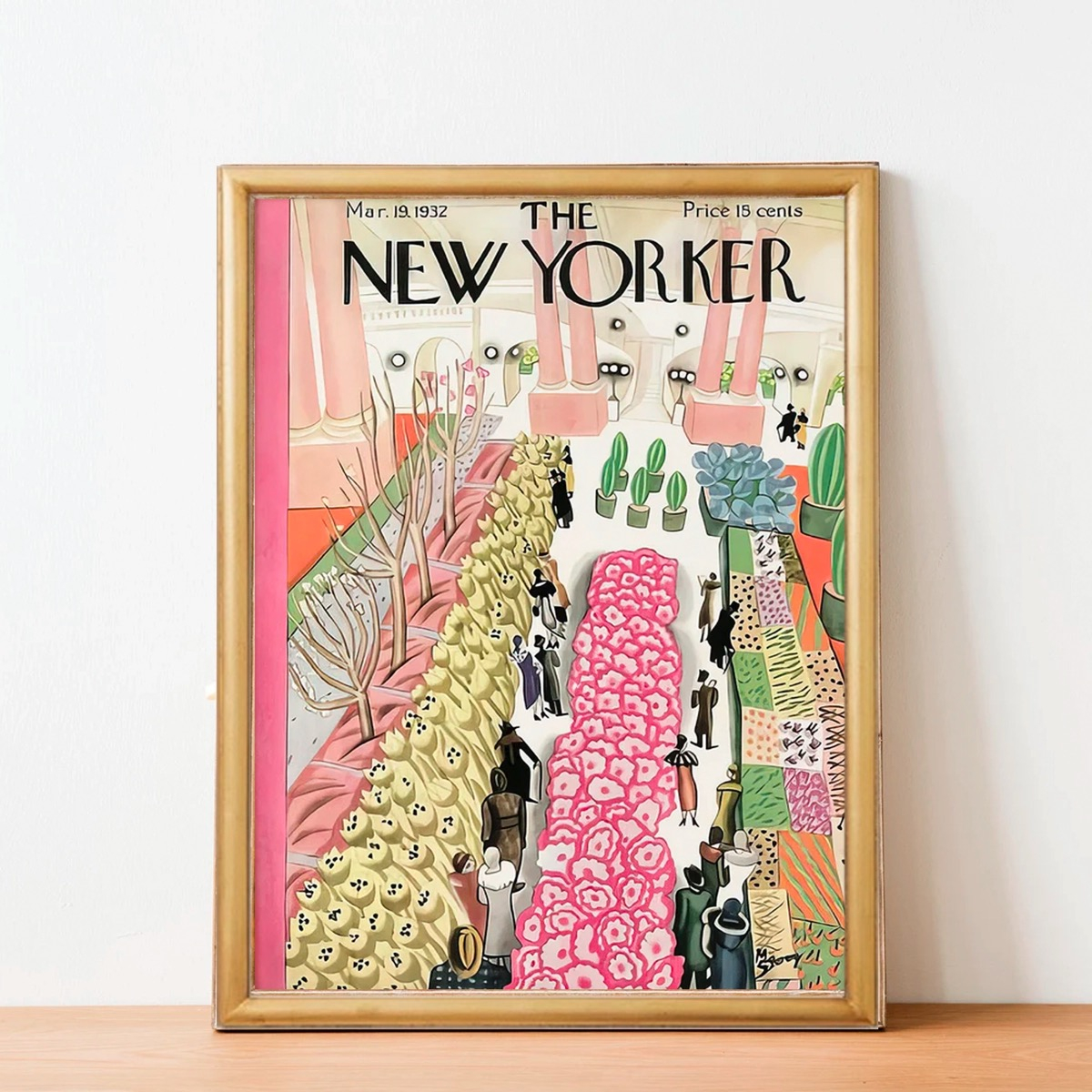 The New Yorker Art Cover Cuadros Con Marco De Madera Varios