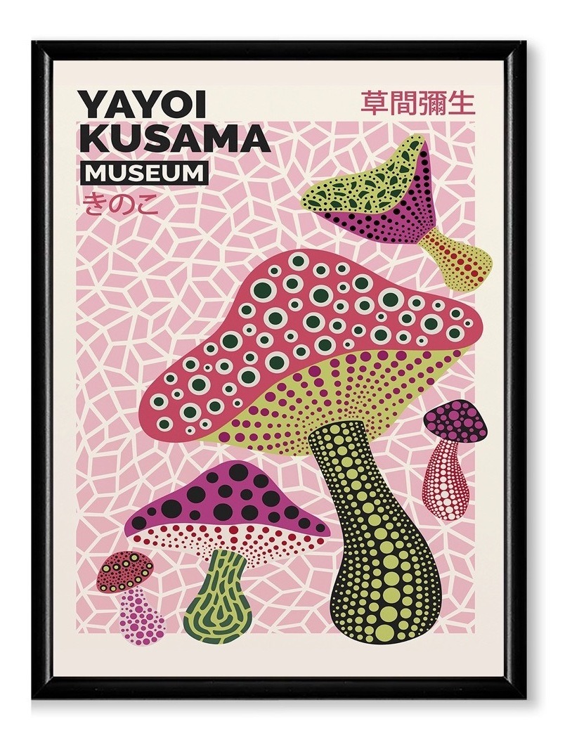 Cuadros Yayoi Kusama Arte Abstracto Moderno Japones C/marco