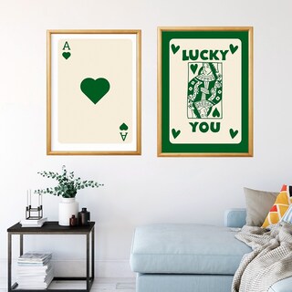 Foto 1 | Set Cuadros Modernos Trendy Retro Lucky You Marco Madera