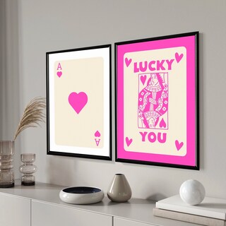 Foto 1 | Set Cuadros Modernos Trendy Retro Lucky You Marco Madera