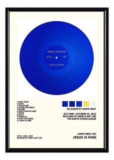 Foto 1 | Kanye West Ye Álbum Music Tracklist Cuadro Con Marco Madera