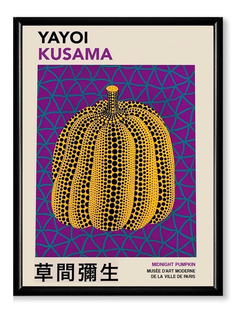 Foto 2 pulgar | Cuadros Yayoi Kusama Arte Abstracto Moderno Japones C/marco