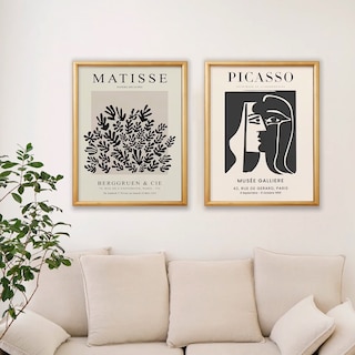 Foto 1 | Set 2 Cuadros Matisse Y Picasso Arte Moderno Marco Madera