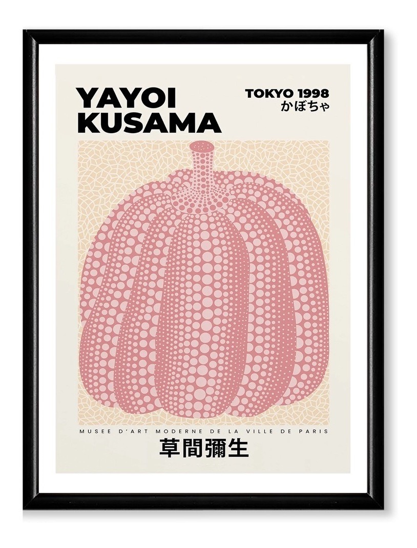 Foto 2 pulgar | Cuadros Yayoi Kusama Arte Abstracto Moderno Japones C/marco