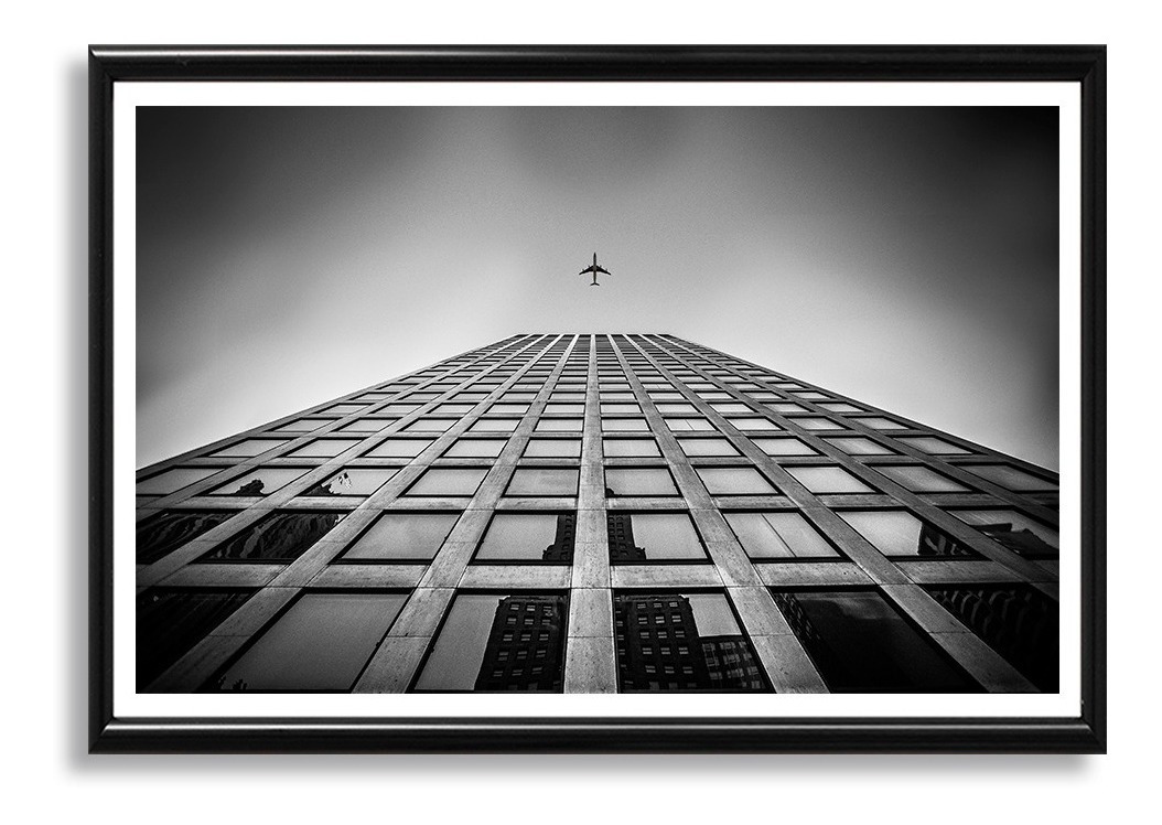 Cuadro Avión Minimalista Arquitectura Blanco Y Negro Elegant