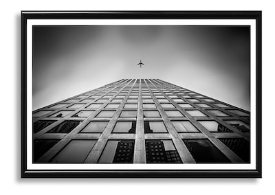 Foto 1 | Cuadro Avión Minimalista Arquitectura Blanco Y Negro Elegant