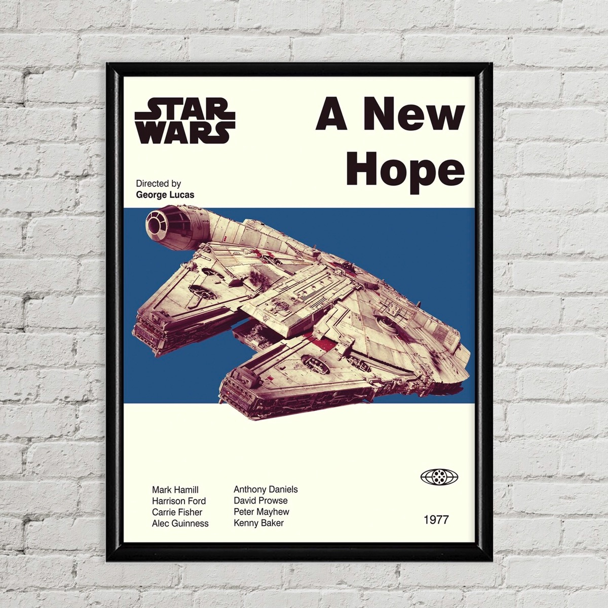 Cuadros Películas Star Wars Retro Mandalorian Marco Madera
