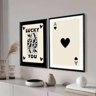 Foto 1 | Set Cuadros Modernos Trendy Retro Lucky You Marco Madera