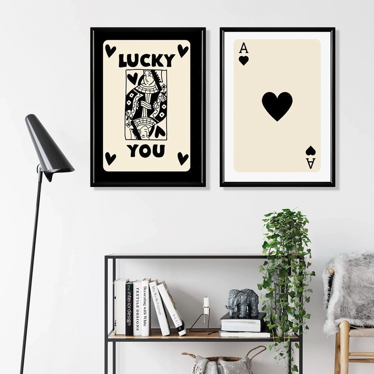 Foto 2 | Set Cuadros Modernos Trendy Retro Lucky You Marco Madera