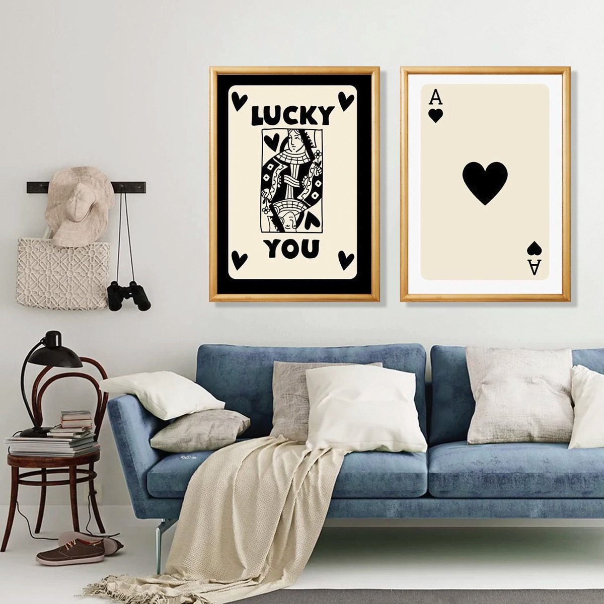 Foto 1 | Set Cuadros Modernos Trendy Retro Lucky You Marco Madera