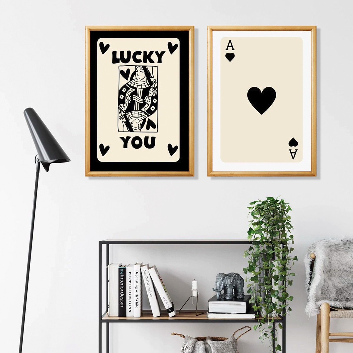 Foto 2 | Set Cuadros Modernos Trendy Retro Lucky You Marco Madera