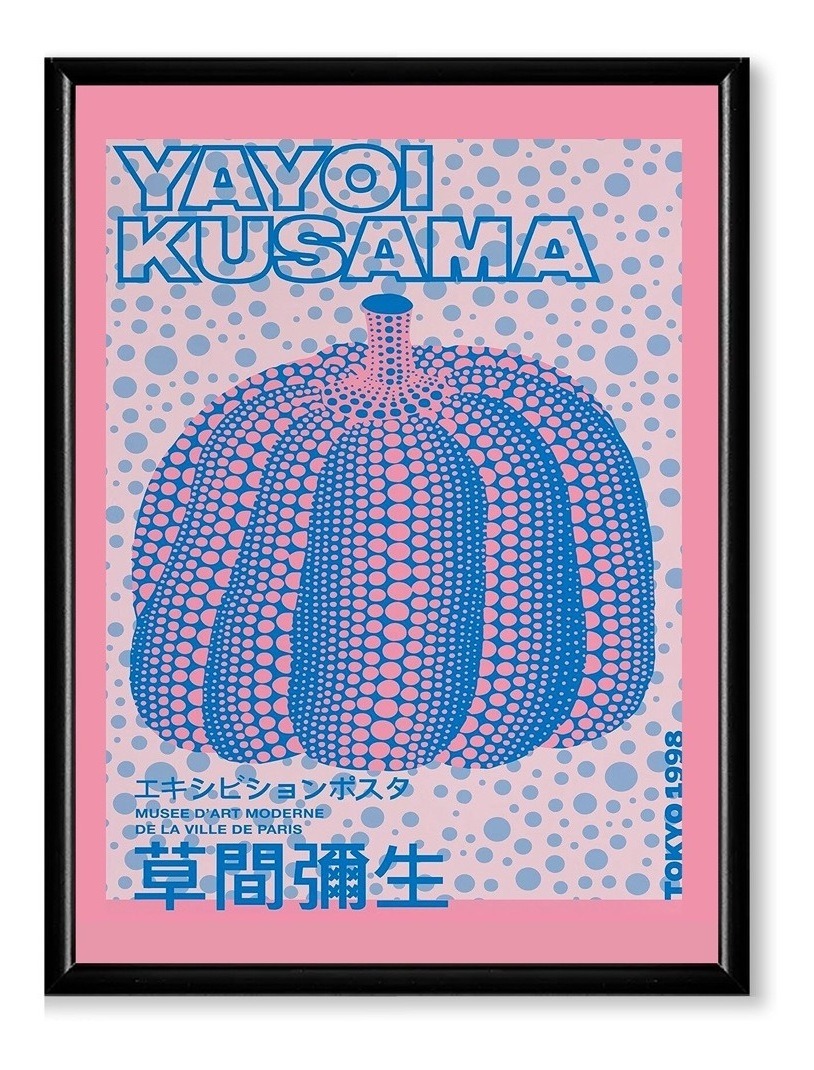 Foto 2 pulgar | Cuadros Yayoi Kusama Arte Abstracto Moderno Japones C/marco