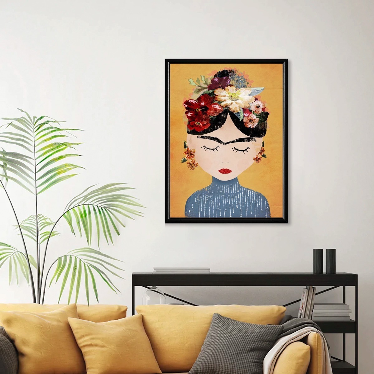 Cuadros Frida Kahlo Modernos Con Marco Madera  Laminados