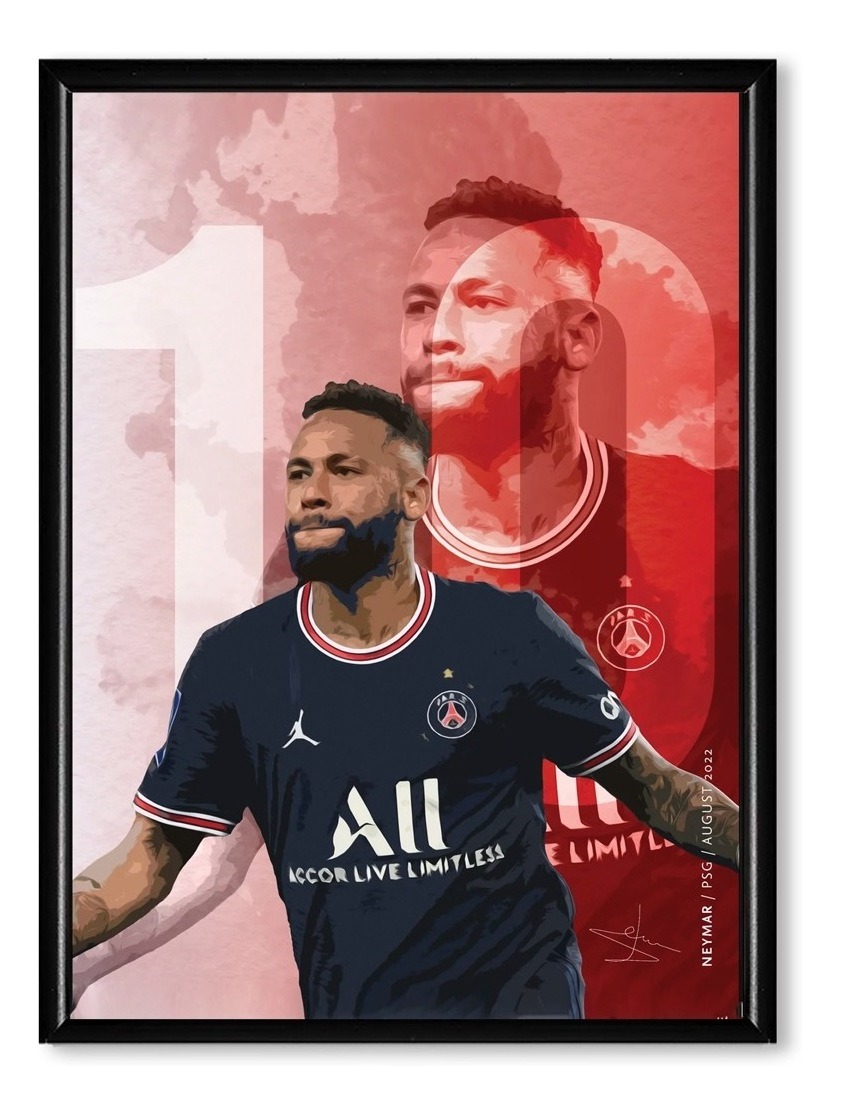 Messi Ronaldo Neymar Y Más Jugadores  Fútbol Cuadros C/marco