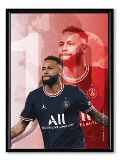 Foto 1 | Messi Ronaldo Neymar Y Más Jugadores Fútbol Cuadros C/marco