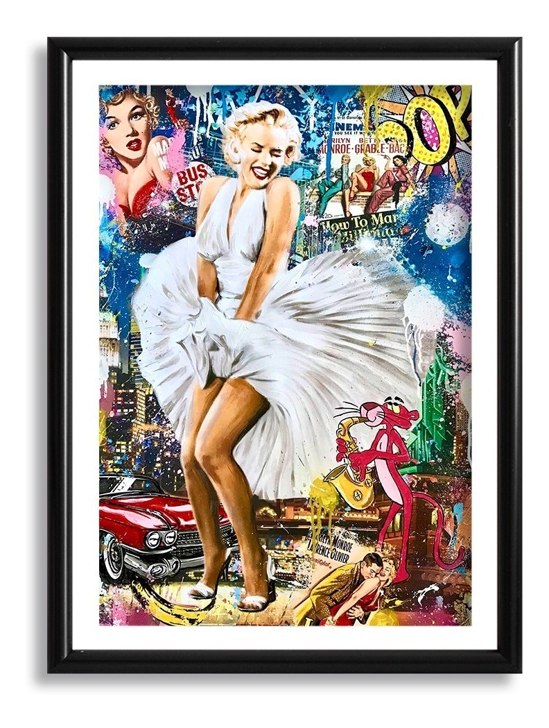 Foto 2 pulgar | Cuadro Decorativo Marilyn Monroe Grafiti Para Estética Sala