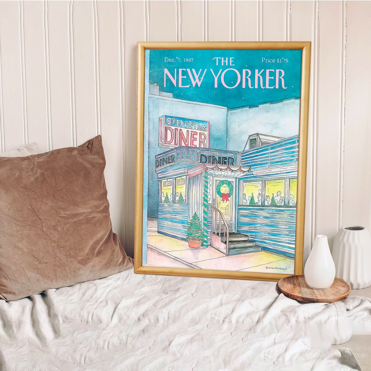 Foto 2 pulgar | The New Yorker Art Cover Cuadros Con Marco De Madera Varios