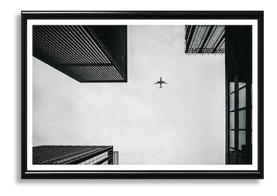 Foto 1 | Cuadro Avión Minimalista Arquitectura Blanco Y Negro Elegant