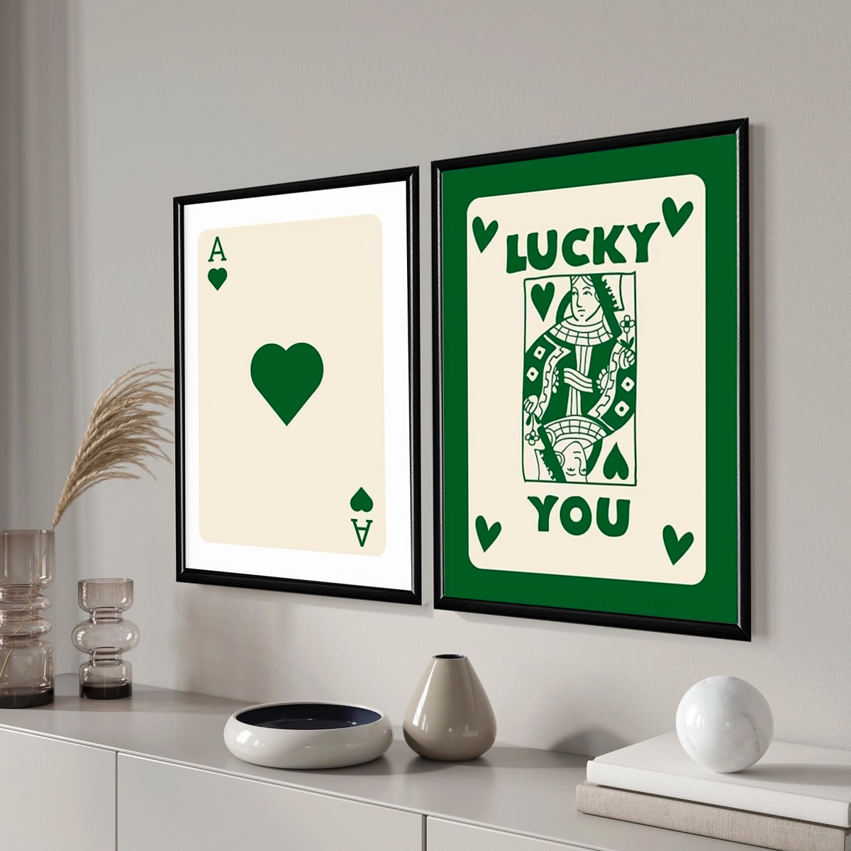 Foto 1 | Set Cuadros Modernos Trendy Retro Lucky You Marco Madera